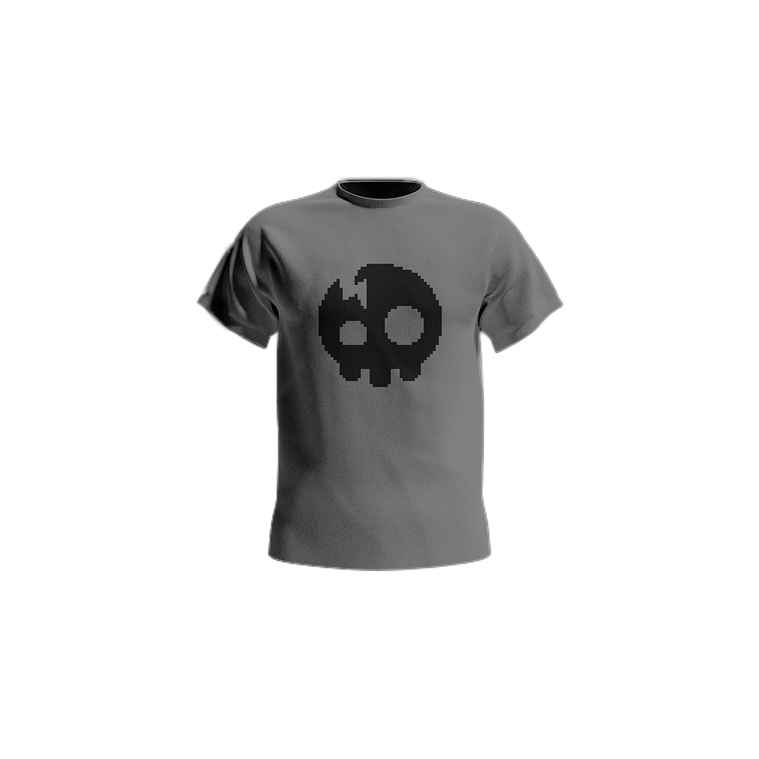 The Living Tombstone - Gray Skull Logo Shirt