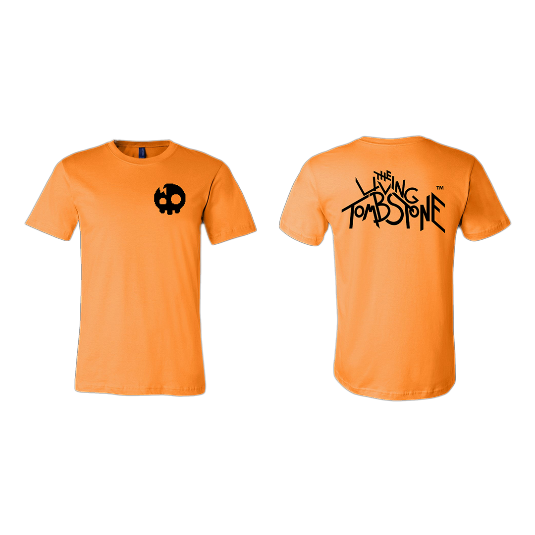 The Living Tombstone - Orange Skull Shirt