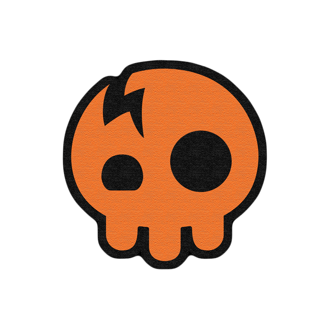 The Living Tombstone - Orange Skull Patch